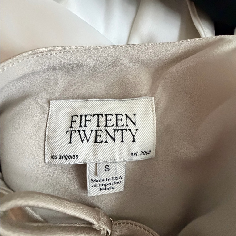 New Fifteen Twenty Bias MIDI Dress in color Almond. - Picture 6 of 14